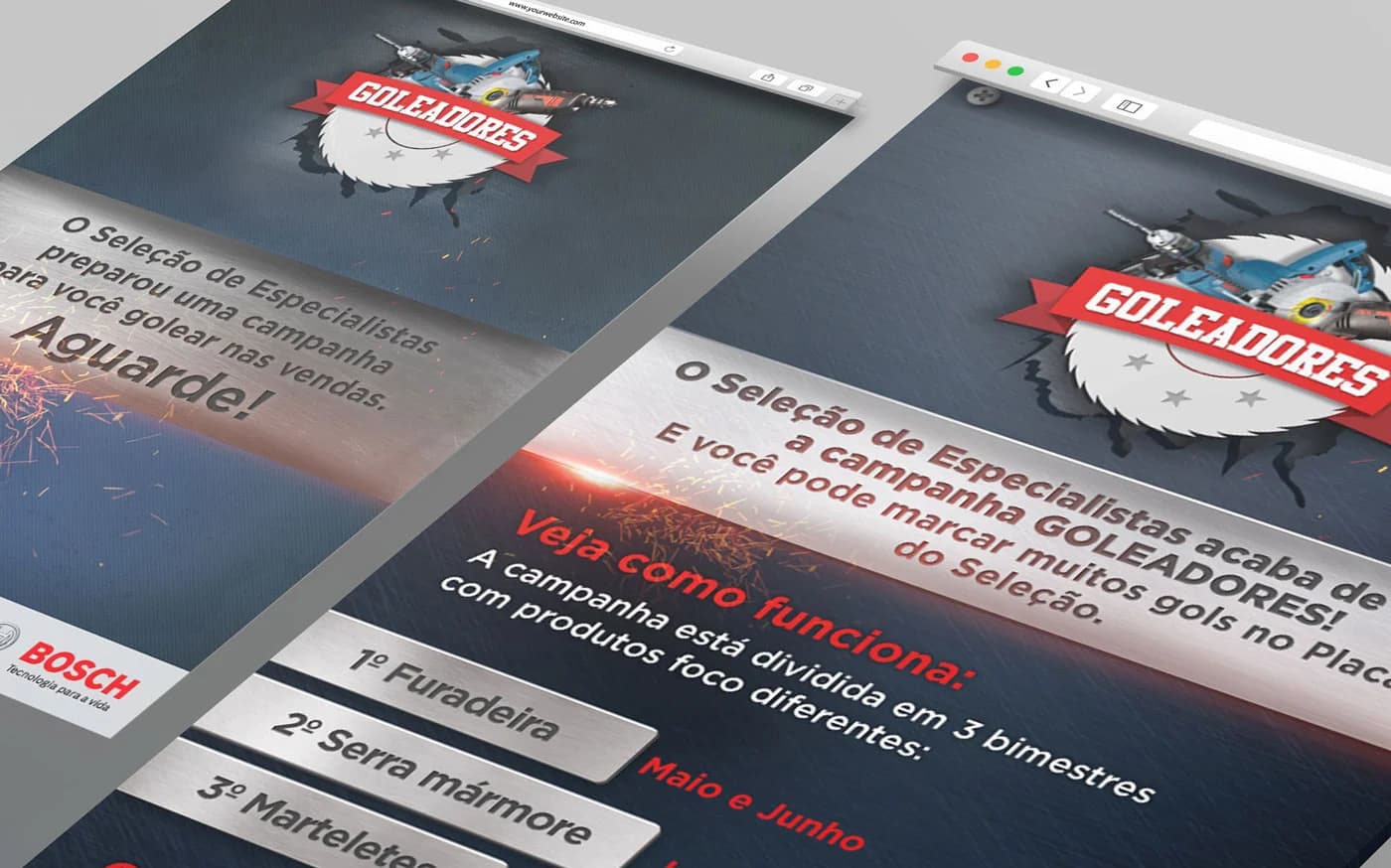 Materiais de comunicação do programa Seleção de Especialistas da Bosch