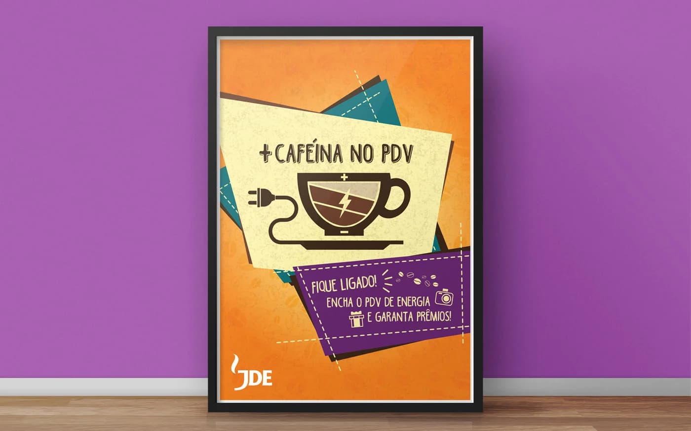 Peças da campanha de incentivo da JDE