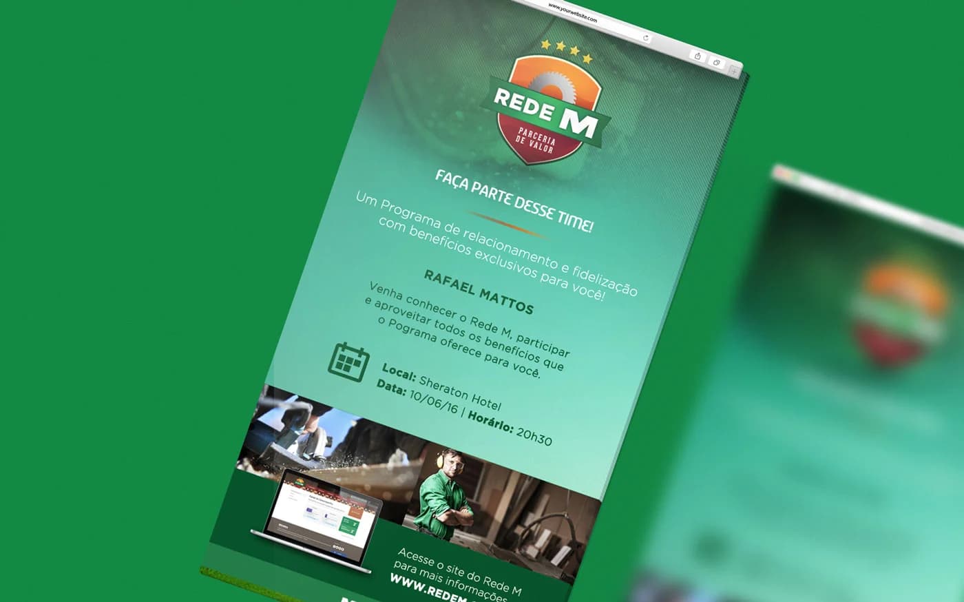 Materiais de comunicação do programa Rede M
