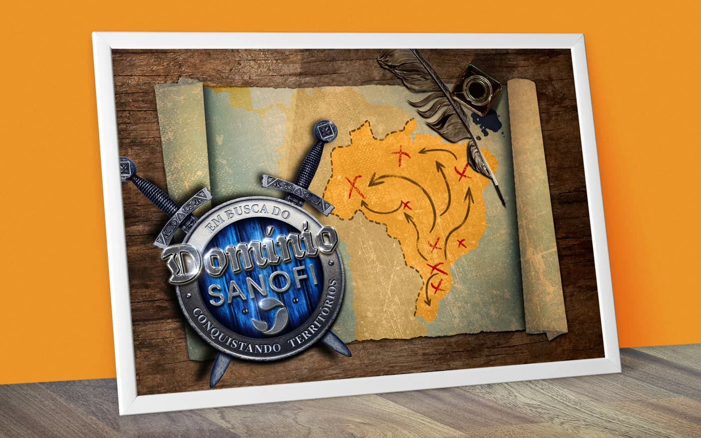 Peças da campanha de incentivo da Sanofi