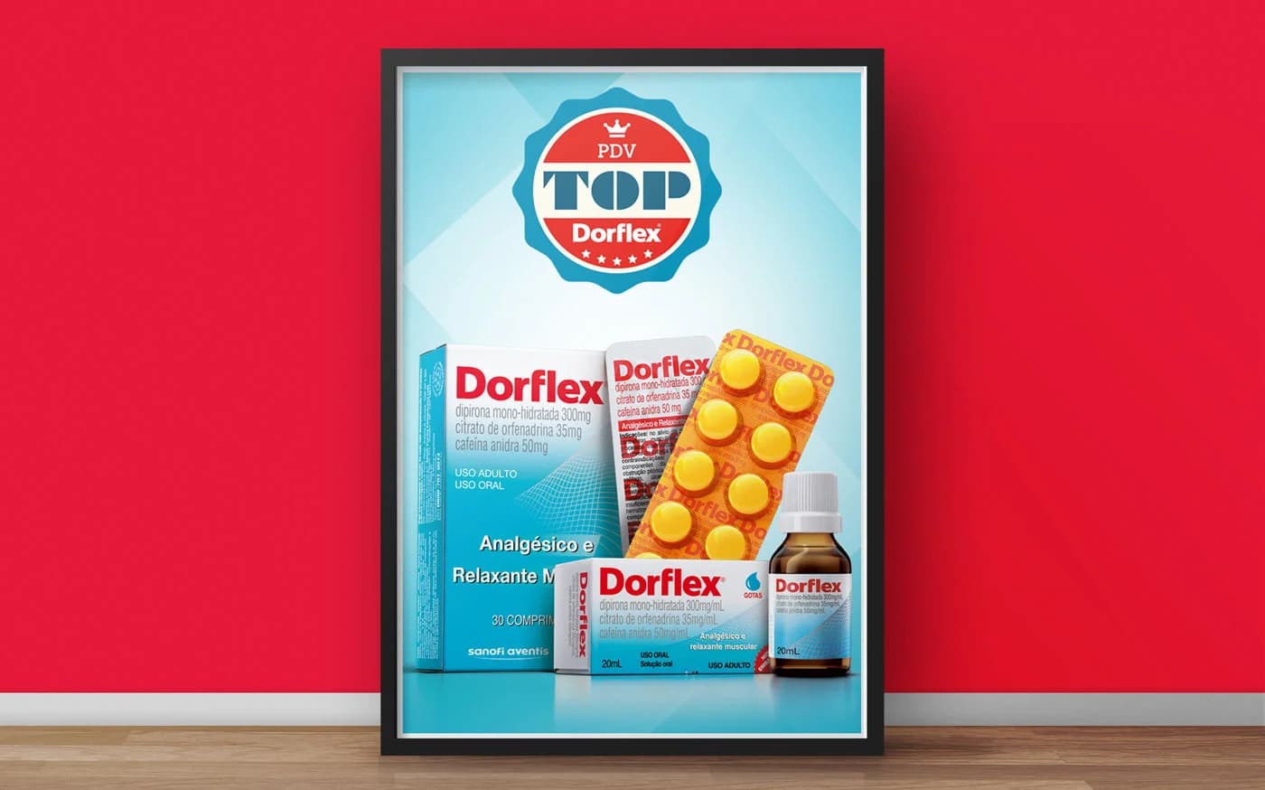 Peças do programa de excelência no PDV de Dorflex