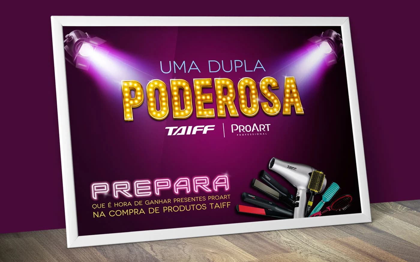 Peças da ação promocional da Taiff