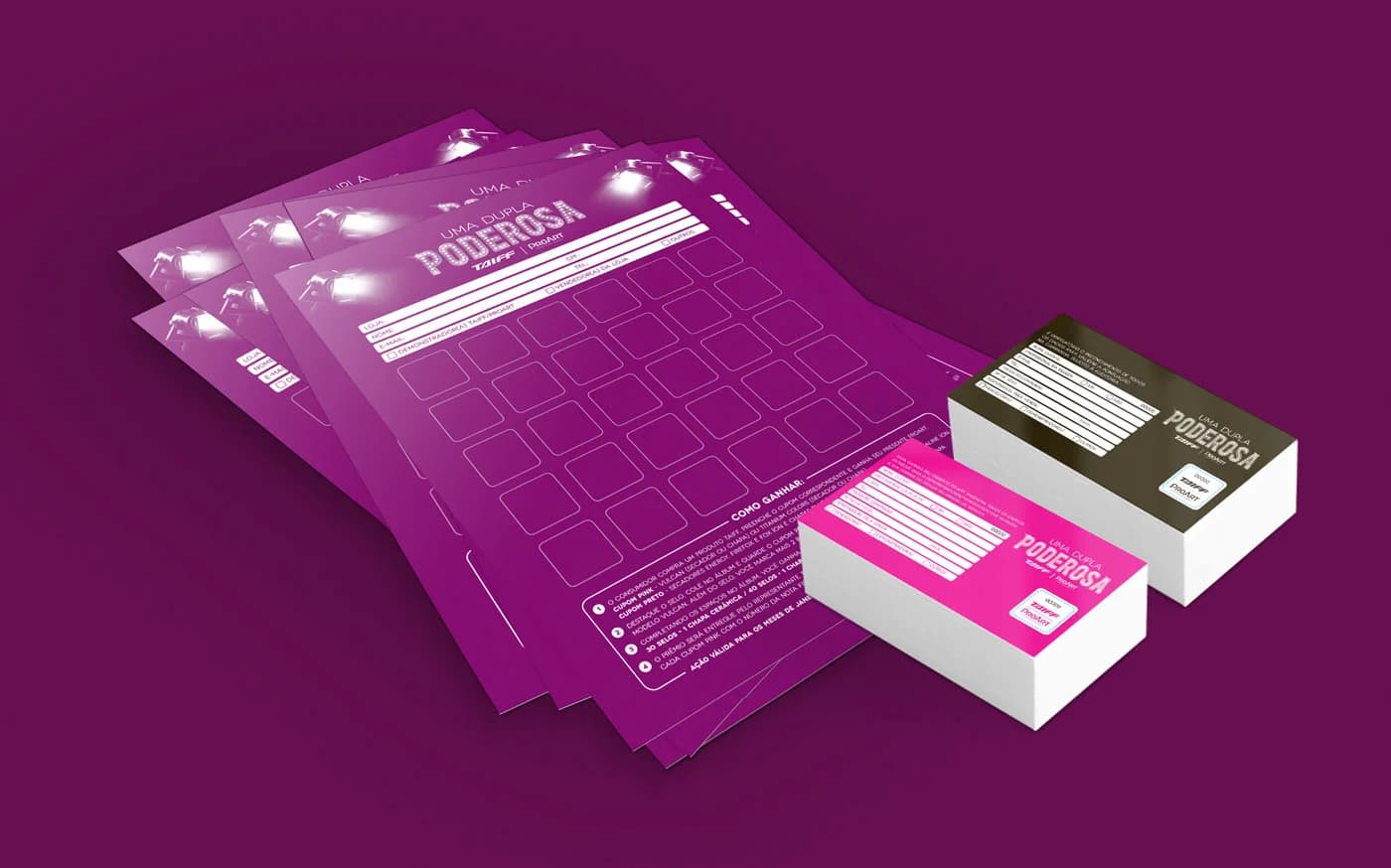 Materiais de comunicação da ação promocional da Taiff
